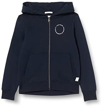 TOM TAILOR Jungen 1029982 Kinder Sweatjacke Mit Print Aus Bio-Baumwolle, 10668 - Sky Captain Blue, 128 EU