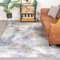 FRAAI | Home & Living Moderner Teppich - Strong Grau Gelb - Polyester - Flachgewebe - Modern - Wohnzimmer, Esszimmer, Schlafzimmer - Carpet