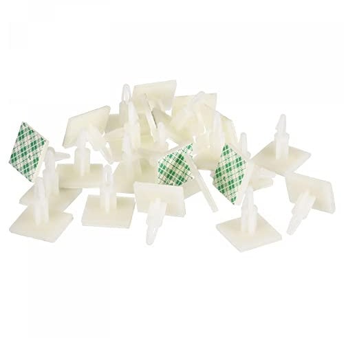 sourcing map Sticky PCB Spacer Adhesive Standoffs Plastic Column 12.8mm Support Height for Circuit Board Fixed, Pack of 24