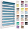 Doppelrollo ohne Bohren, 40x150 cm Stoffgröße, Duo Rollo Klemmfix, Easyfix, lichtdurchlässig und verdunkelnd, Day&Night, Klemmrollo Sonnenschutzrollo Fensterrollo für Fenster & Türen