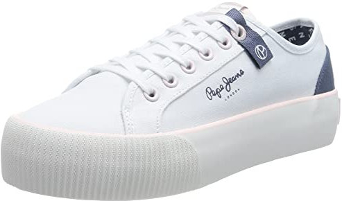 Pepe Jeans Ottis Sun W, Zapatilla Mujer, Blanco, 40 EU