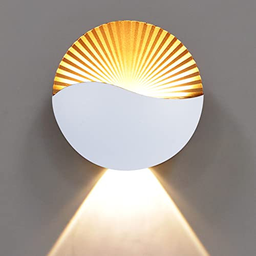 KAWELL 12W Kreativ Moderne Wandlampe LED Wandleuchte Up Down Aluminium LED Wandbeleuchtung Wasserdicht IP65 Innen Außen für Schlafzimmer Wohnzimmer Badezimmer Korridor Treppe Veranda
