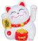 PETSTIBLE Lucky Waving Cat Mini Solar Automatische Winkende Glückskatze Auto Dekoration Kuchen Backen Dekoration für Zuhause Display Auto Dekor Glückstasche - Weiß