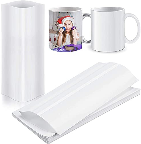 Orton 70 Stück Sublimations-Schrumpffolie, 12,7 x 25,4 cm, Weiß, Schrumpffolie, Beutel für Tasse