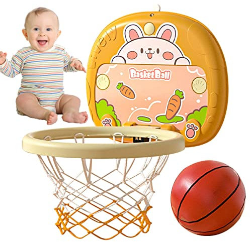 Tioheam Baloncesto succión - Baloncesto Juguete | Juego Pelotas Juego bañerbaño con ventosas Alta Resistencia con Baloncesto, Bomba, Ventosa y Gancho