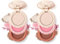 Holzsammlung 2 Pezzi Set Completo Contouring Viso, Tavolozza Per Il Trucco 3 In 1,Illuminante, Terra E Blush, Coral Glow#A+A