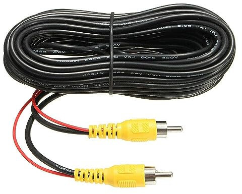 Multibao RCA Car Video Cable with Detection Wire for Car Rear View Camera and monitor camera, CCTV LED connection with Detection Wire (15M)