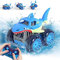 MaxTronic Carga Directa Coche Teledirigido, 2.4GHz RC Radio Control 4WD Stunt Coche de tiburón Acrobacia Rotación de 360°, Anfibio con Luz LED1:22 Regalo para Niños y Niñas de 3 a 12 Años