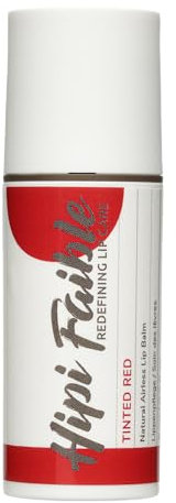 Hipi Faible Lippenpflege TINTED RED – farbiger Lippenbalsam mit Lanolin im 6ml Pump-Spender, 100% natürlich pflegender Lip Balm Made in Germany, Lip Stain-Effekt