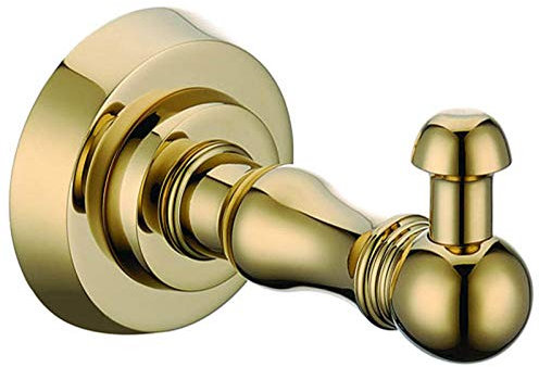 RiJpex Bagno Antico Doccia Asciugamano Ganci for Accappatoio Montaggio a Parete in Ottone Mobili for WC Set da Bagno Ottone Antico Oro Rosa Dorato 3 Colori-Giallo (Color : Yellow)