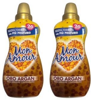 Mon Amour Probierpaket Weichspüler Oro Argan, 2x650 ml pro Flasche 26 Wäsche