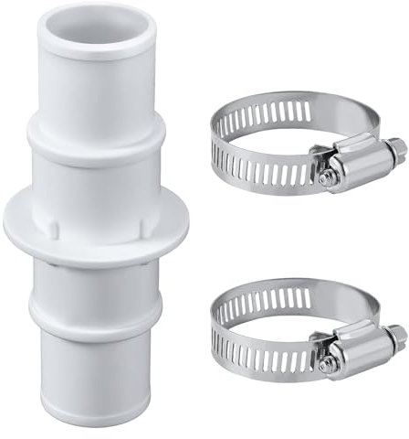 lasuroa Conector de Manguera de Piscina, con 2 Piezas Abrazaderas de Manguera 32mm o 38mm Adaptador de Manguera de Piscina para Aspiradora de Piscina Limpiadores Mangueras de Bomba de Filtro