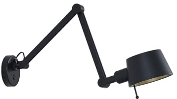 Lucande Wandleuchte, Wandlampe Innen Silka (Modern) in Schwarz aus Metall (1 flammig E27) - Wandstrahler Wandbeleuchtung Schlafzimmer/Wohnzimmer Wohnzimmerleuchte