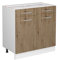 Vicco Küchenunterschrank R-Line, Schubladenschrank für die Küche, Artisan-Eiche/Weiß, 80 cm, AP Eiche