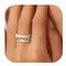 YADOCA 3 Stück Ringe Gold Damen 14K Vergoldet Goldene Ring Set Verlobungsring Frauen Gold Fingerring Daumenring Knuckle Stapelbare Eheringe mit Zirkonia Damen Mädchen Größe 49