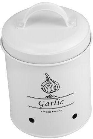 Alipis Cubo De Almacenamiento Para Ajos Y Verduras De Acero Carbono - Recipiente Decorativo Para Cocina Ideal Para Patatas Y Cebollas Diseño Único Y Práctico