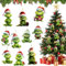 Aoiuenok Grinchs Weihnachtsbaumschmuck, 10 Stück Grinch Hängende Ornament, WeihnachtsanhäNger Grinch, für Zuhause, Urlaub, Party, Feiertage