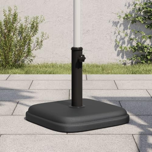 Tidyard Schirmständer Sonnenschirmständer 36 x 36 x 31 cm (L x B x H) mit 3 Adaptern geliefert Ø32/35/38 mm Mast 11 kg Stangen Kunststoff und Beton Starke und stabile Konstruktion mit Anziehknopf