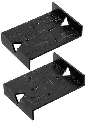 GEFONG Bisagra Plantillas de Marcado de Orificios para Placas de Montaje Plantilla de Perforación Copa de 26 mm y 35 mm para Puerta de Armario Cocina Armario de Baño 2 Piezas