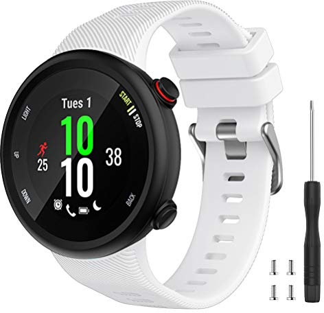 Vozehui Armband Kompatibel mit Garmin Forerunner 45S,Soft Silikon Sport Ersatz Armbänder für Garmin Forerunner 45S für Frauen und Männer