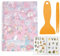 craspire Wiederverwendbares Sticker Aufbewahrungsbuch Sammelalbum Größe A5 40 Blätter Blanko Trennpapier Sticker Organizer Buch Mit Pinzettenschaber Kirschblüten Einband Wasserfest Für Sticker