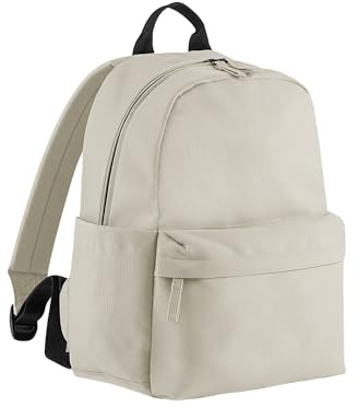 BagBase - Mini Rucksack - Premium Mini Rucksack für Damen und Herren - PVC freie Rucksäcke für Männer und Frauen - Kleiner Rucksack - Leichter Rucksack - 100% recyceltes Polyester, Naturstein