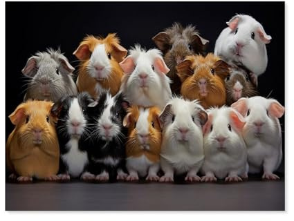 klassisches Puzzle 1000 Stück，viele Meerschweinchen übereinander，Einzigartige Heimdekorationen Und Geschenke（38x26cm）-F34