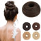 Benehair Haarteil Mit Gummiband Dutt Haarteil Haargummi Mit Haaren Synthetisch Haarverlängerung Haardutt Messy Bun für Damen Mädchen(Dunkelbraun, 55g)