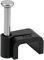 REULIN 100+ Pack Of 7mm Flat Cable Clips for Outdoor and Indoor Use, Wire Management Nail Clips (Black, 7 mm - Flat)