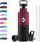 Bouteille Isotherme 500ml, Gourde Enfant avec Paille, Acier Inoxydable isolé sous Vide, Anti-Fuite, Bouteilles sans BPA, Réutilisable, Gourde Inox pour Camping, Bureau, Gym, l'école, Randonnée