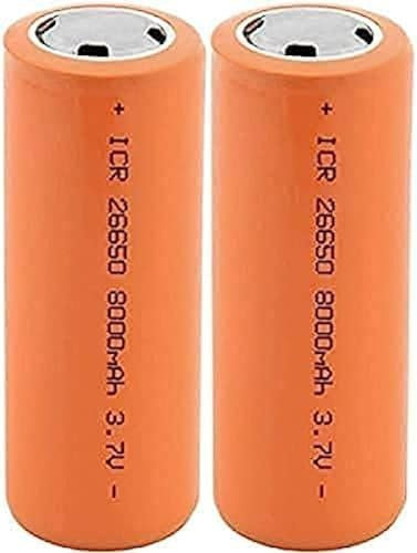 Batería De Litio Recargable 26650 3,7 V 8000 MAh para Batería De Linterna 2 Piezas