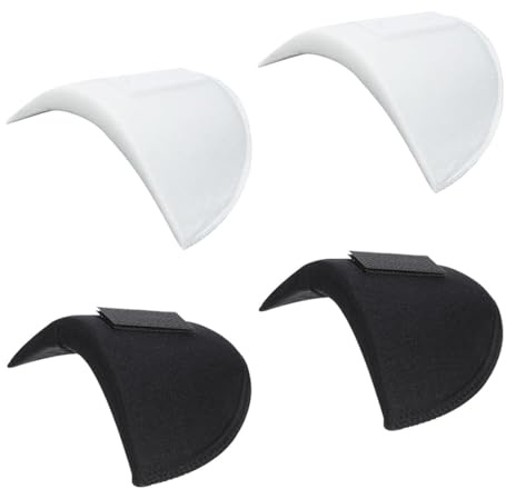 Schulterpolster, 2 Paar Eingesetzte Schulterpolster Damen Herren, Atmungsaktive Schwammpolster Schulterverstärker, Schaumstoff Schulterpolster mit Klettband, für Blazer, Anzug, T-Shirt
