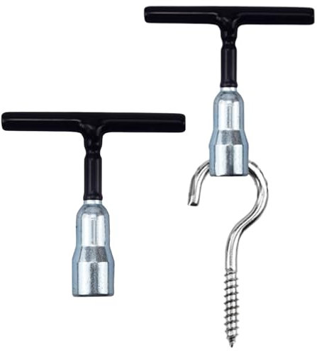 Wing Nut Hand Tool - Wing Nut Tightening Hand Tool - Portable T Handle Steel Wrenches for C Hook Bolt Eye Screws Mechanical Work Assembly