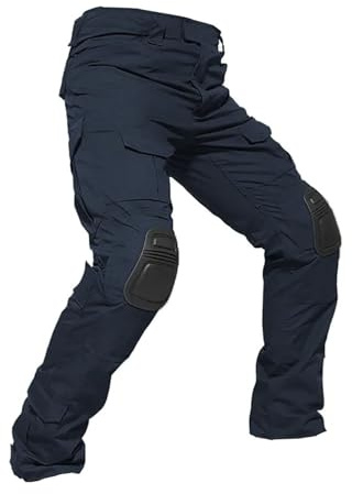 Duohropke Pantaloni da combattimento da uomo, militari, pantaloni cargo ripstop, pantaloni tattici con ginocchiere, per caccia, leggeri, per attività all'aria aperta, da lavoro, per uso versatile
