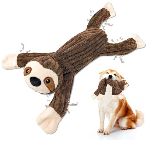 Hundespielzeug Welpenspielzeug Hund Spielzeug Langlebiges Plüsch Hundekuscheltiere mit Crinkle-Papier und Hundeseil, Hunde Geschenke für Welpen, kleine, mittlere, große Hunde