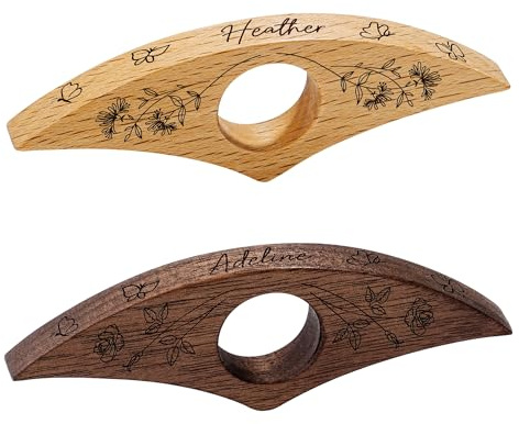 Personalisierter Daumen-Seitenhalter für Bücher, individueller Seitenhalter mit Geburtsblumen, Geschenk für Lehrer und Bücherfreunde