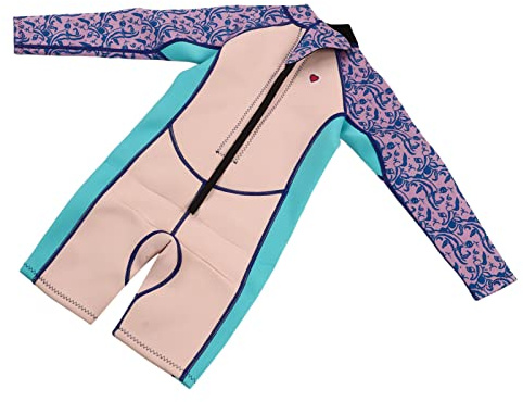 Fauitay Combinaison de Plongée pour Enfants, Short à Manches Longues en Néoprène de 2,5 Mm, Maillot de Bain pour Tout-petits pour Garçons et Filles, avec Tissu de Plongée élastique pour la (Taille 8)