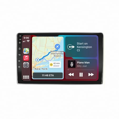 Coche con Carplay Android Auto Inalámbrica para Peugeot 307 2002-2013 A-Pple Carplay & Android Auto, Autoradio Portátil Car Play con Pantalla Táctil, 4 Nuclear 1G+32G