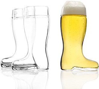 STÖLZLE LAUSITZ Bierstiefel 250 ml I 3er Set I formschöne Biergläser 0,25l I spülmaschinenfest I edles bleifreies Kristallglas I sehr bruchresistent I hochwertige Gläser I Stiefel-Glas