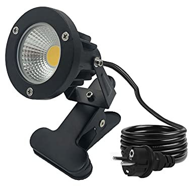 Monsing 7W LED Strahler Warmweiß 2700K mit Clip 2m Kabel mit Stecker Led Garten Beleuchtung Gartenleuchte Gartenstrahler Rasenstrahler IP65 Wasserdicht für Outdoor Hof Rasen (Warmweiß)
