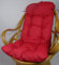 Rattani Auflage/Polster für Schaukelstuhl, Drehsessel, Ersatzpolster Gr. 135 x 60 x 15 cm, Nuevo Loneta Rot - Made in EU