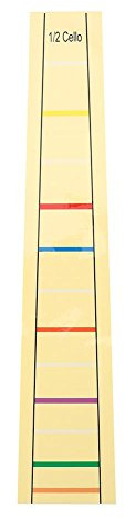 Cello Aufkleber, Cello Finger Positionsaufkleber für Übungsanfänger Griffbrettaufkleber für Cello Griffbrettpositionsanzeige zum Üben von Cello(3/4) Hilfskorrektur