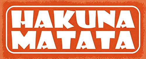 Deko7 Blechschild 27 x 10 cm Spruch: Hakuna Matata