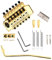 Gitarrenbrücke und Brückenteile Set aus Gold E-Gitarre Tremolo Brücke mit Stange Doppel Strat Verriegelung für Floyd Rose Typ