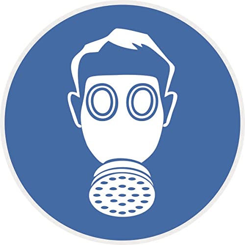 U24 Aufkleber Gebotsschild Atemschutz 20 cm Autoaufkleber Sticker Konturschnitt