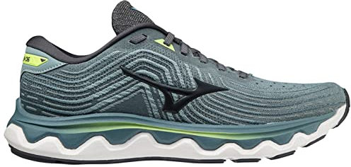 Mizuno Herren Welle Horizon 6 Laufschuhe, Smoke Blue Ebony Neolime, 44 EU