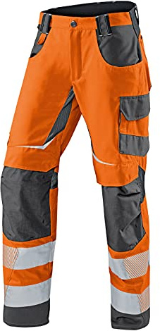 KÜBLER REFLECTIQ Warnschutz-Sommerhose PSA 2 | Warnorange/Anthrazit | Größe 31 (Kurz)