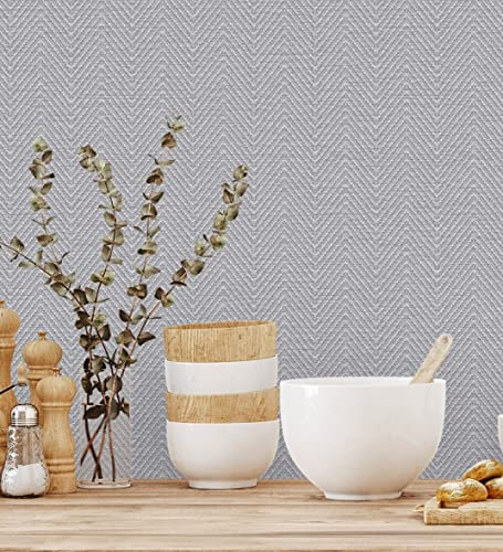 GAULAN - 500680975 Papier Peint Vinyle lessivable épis texturé en Relief pour Mur Salon Cuisine Bain Chambre Couloir Meuble Salle à Mange tête de lit Hall - Échantillon DIN A4