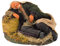 Holyhome Schläfer auf Fässern 12 cm (4,72 Inch) - Napolitanische Krippe Terracotta gekleidet