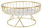 Cesta de Frutas Redonda, Soporte para Frutero de Metal Hueco Dorado, Plato de Frutas, Bandeja de Frutas, Sala de Estar, Recepción, Bandeja para Servir para Frutas, (S Fondo